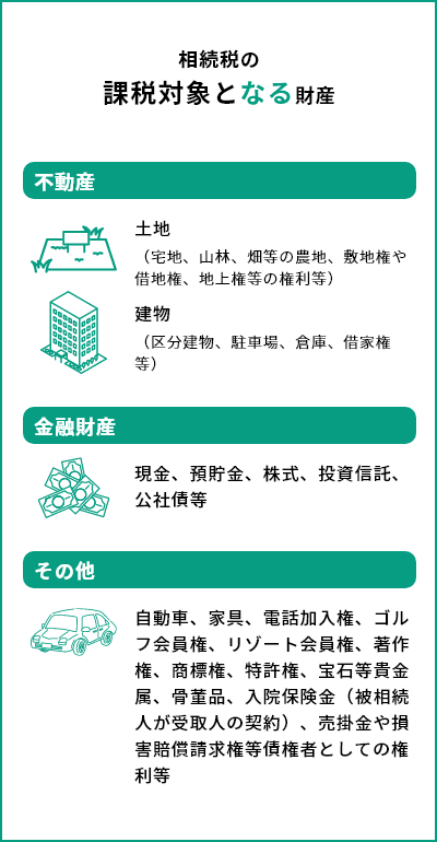相続税の課税対象となる財産